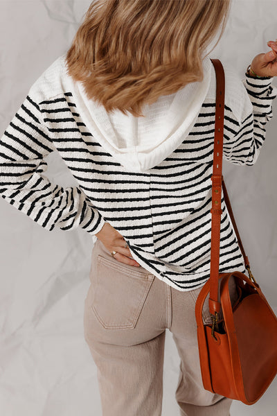 Stylish Women's Striped Long Sleeve Cotton Top - Ideal for Casual Outings and Effortless Layering in Soft Comfort