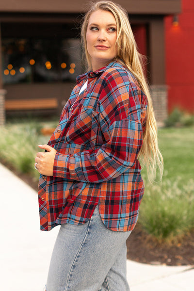 Stylish Plus Size Women's Checked Shirt Soft Cotton Casual Fit, Ideal for Everyday Comfort and Trendy Looks