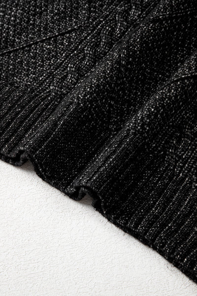 Stylish Women's Black Knit Dress - Comfortable Long Sleeve Casual or Evening Wear for Effortless Elegance