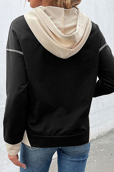 Stylish Women's Color Block Sweatshirt - Soft Casual Top with Comfortable Fit for Everyday Style and Relaxed Outfits