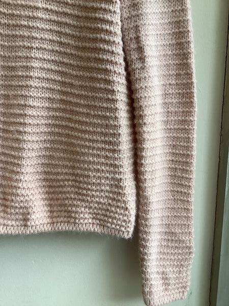 Blush Chunky Knit Turtleneck Sweater