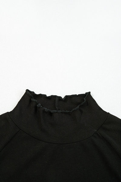 Women's Soft Cotton Ribbed Knit Long Sleeve Tee - Casual Stylish Top for Everyday Comfort and Versatile Looks