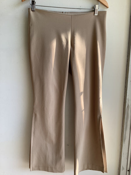 Y2K Sirens Low Rise Beige Split Pant