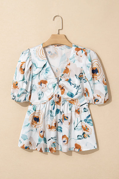 Pastel Chic Women's Babydoll Blouse - Flowy Casual Top for Versatile Dressy Occasions and Everyday Wear