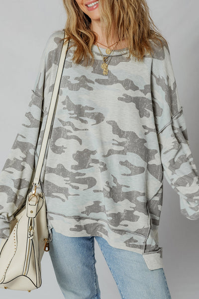 Trendy Women's Camo Print Sweatshirt - Cozy Casual Fit for Everyday Comfort and Outdoor Adventures