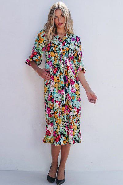 Elegant Women's Green Floral Maxi Dress - Comfortable Summer Style for Casual Outings & Special Occasions