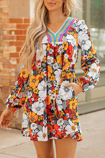 Flattering Women‚Äôs Orange Floral Maxi Dress - Breezy Summer Style for Casual Outings & Parties, Effortlessly Chic