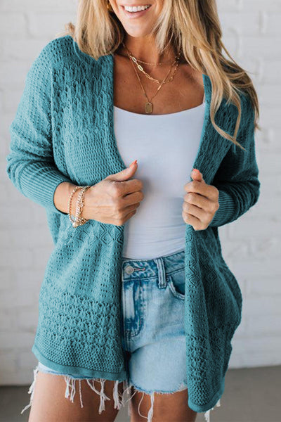 Stylish Women's Soft Knit Open Front Cardigan for Layering - Casual Chic in Various Colors