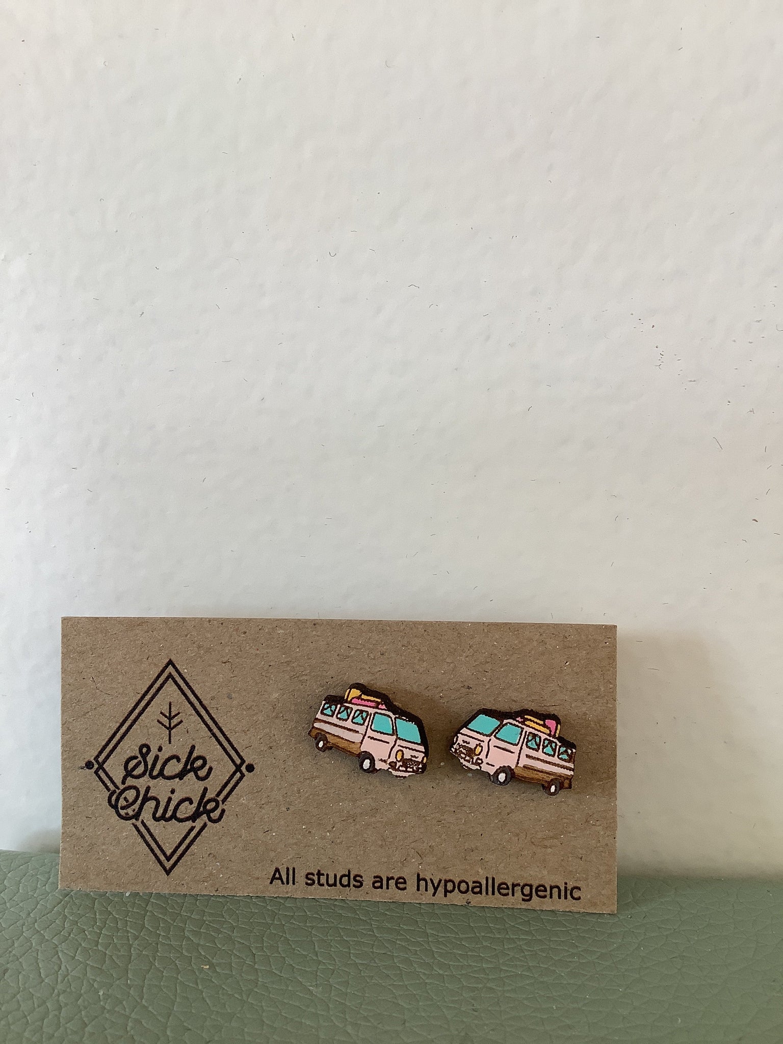 Sick Chick Pink Van Studs #34