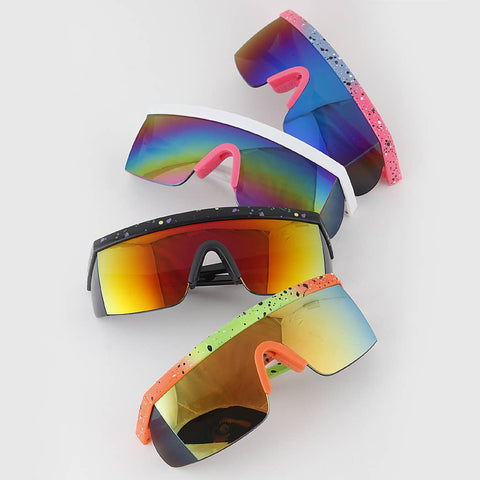 Retro Visor Shield Sunglasses