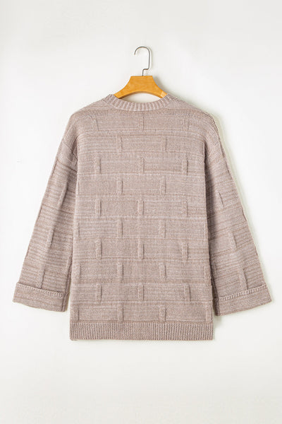 Chic Women's Cozy Textured Knit Cardigan - Open Front, Versatile Layering Essential in Soft Neutral Colors