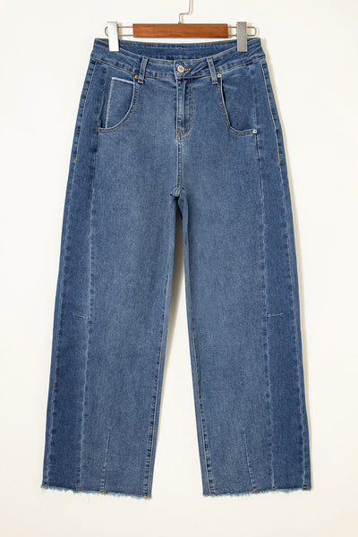Chic Blue High-Waisted Jeans for Women  Flattering Fit Ideal for Casual Outings and Everyday Style