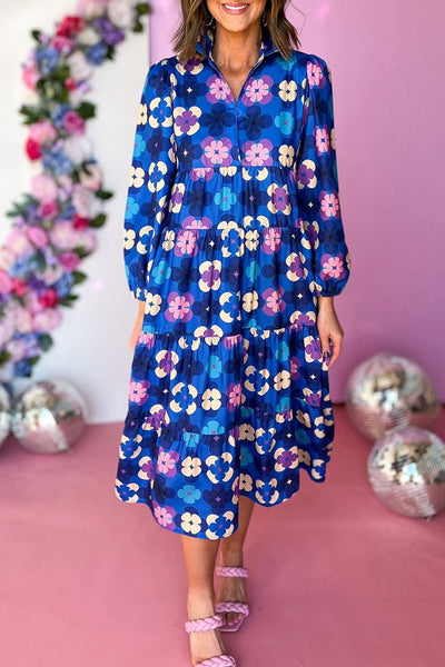 Bohemian Floral Midi Dress for Women - Lightweight, Elegant Summer Outfit for Casual Events and Special Occasions