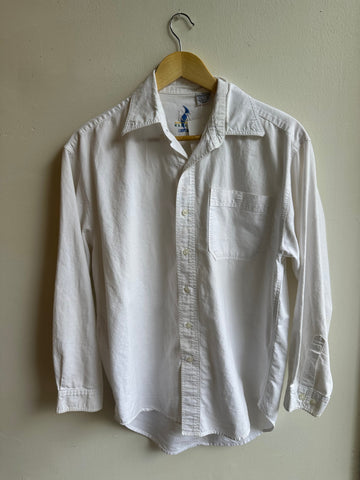 Vintage Classic Cotton Button-Up – Bright White | Size Small