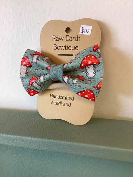 Raw Earth Bowtique Mushroom Buddy Headband