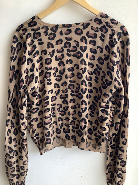 BCBG Maxazria Leopard Print Cardigan