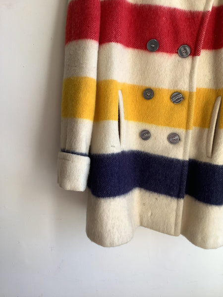 Vintage Hudson Bay Company Point Blanket Coat- Made In Canada