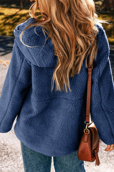 Cozy Fleece Zip-Up Hoodie Jacket for Women - Stylish Casual Layering for Everyday Comfort and Adventures
