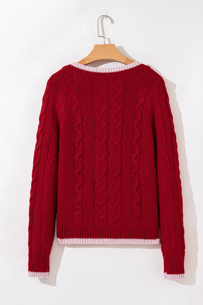Cozy Knit Festive Cardigan for Women  Stylish Layering Piece for Holiday Gatherings and Winter Celebrations