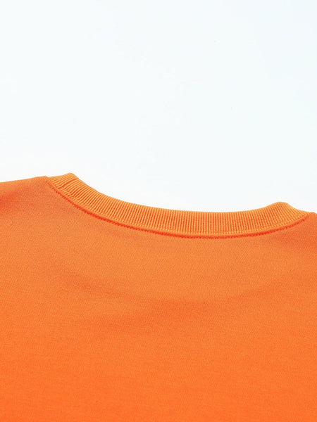 Cozy Orange Crewneck Pullover Sweatshirt