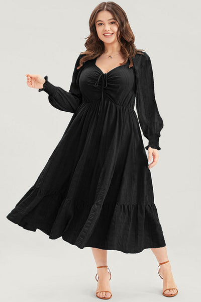 Flattering Plus Size Black Dress for Women - Elegant Style, Comfortable Fabric, Ideal for Parties and Special Occasions