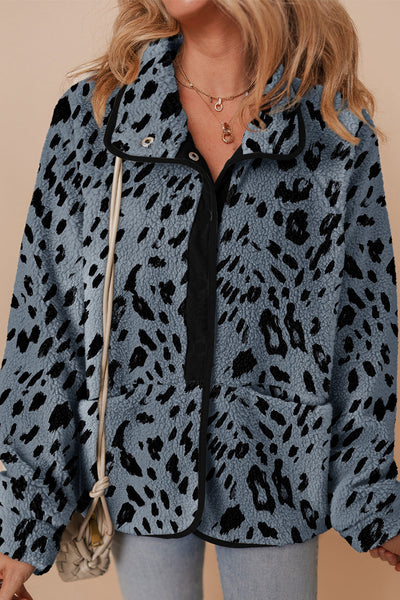 Chic Women's Animal Print Jacket - Trendy Casual Outerwear in Soft Fabric for Comfort and Style