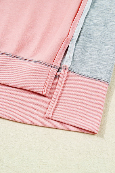 Cozy Women's Color Block Pullover Sweatshirt - Stylish and Trendy Casual Wear in Comfortable Fabrics