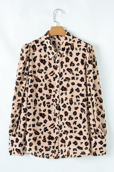 Plus Size Women's Leopard Print Shirt - Trendy, Comfortable Casual Top for Effortless Style and Everyday Wear