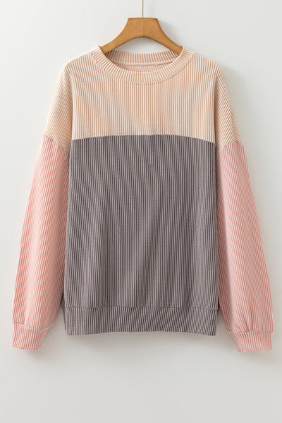 Vibrant Color Block Blouse for Women - Stylish Casual Top with Relaxed Fit Perfect for Everyday Outfits