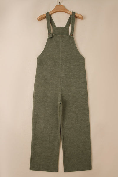 Women's Casual Knit Overall Jumpsuit - Soft, Comfortable Fit for Everyday Style and Trendy Outings in Chic Colors