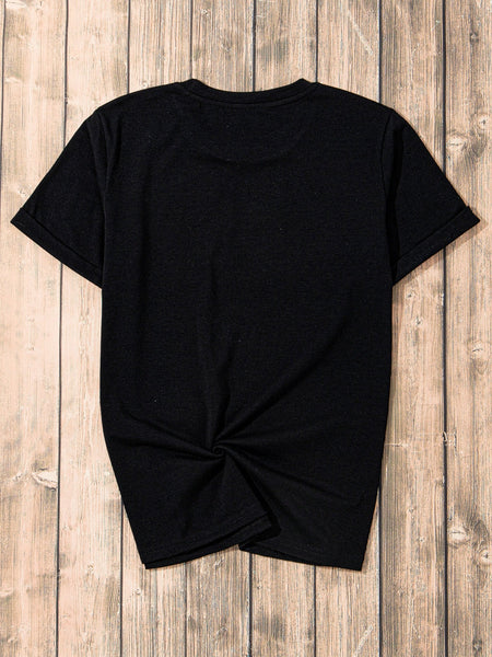 Western Black Sequin Crawfish Graphic Tee