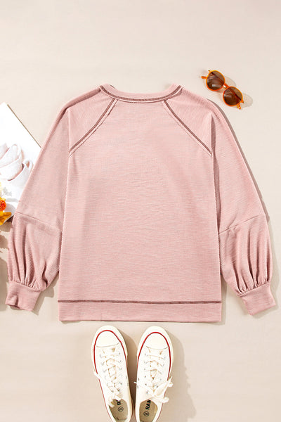 Pastel Textured Knit Top for Women - Stylish Casual Wear, Perfect for Layering and Everyday Outings