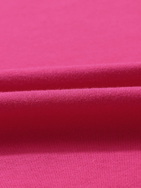 Sequin Merry Christmas Pink Patchwork Sweatshirt with Strawberry Tree Details