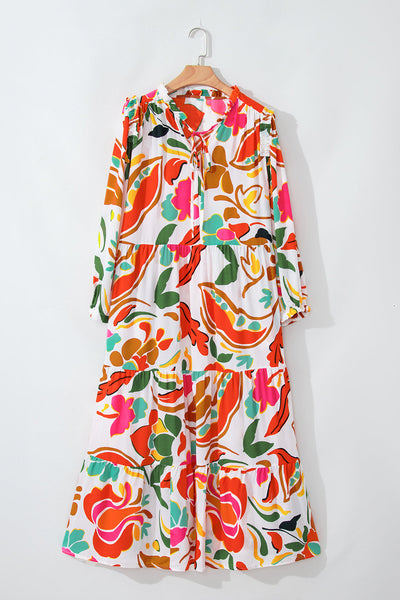 Elegant Plus Size Floral Maxi Dress for Women - Vibrant Summer Style, Comfortable Fit for Casual Events and Gatherings
