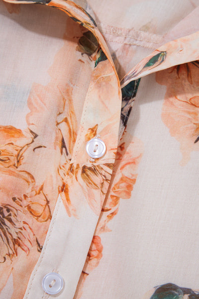 Lightweight Floral Print Blouse for Women - Chic Long Sleeve, Relaxed Fit, Ideal for Spring and Summer Casual Wear