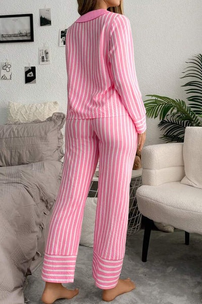 Soft Cotton Striped Pajama Set for Women - Cozy Relaxed Fit Sleepwear for Ultimate Comfort and Stylish Nights