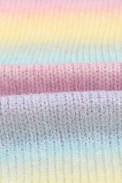 Soft Pastel Rainbow Striped Knit Oversized Cardigan with practical styling and dependable silhouette control.