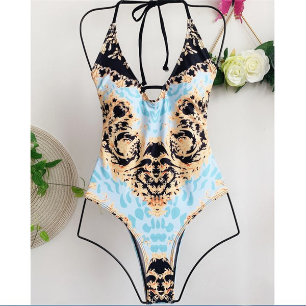 Pattern 1 Piece Bathing Suit