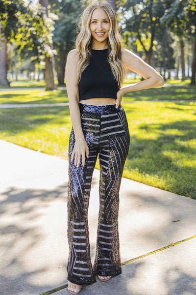 Striped Sexy Slim Fit Knitted Pants