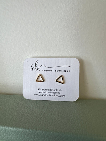 Standout Boutique Triangle Gold Studs