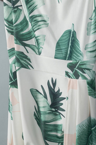 Elegant Floral Print Sleeveless Keyhole Neckline Pockets Maxi Dress