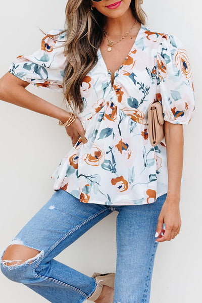 Pastel Chic Women's Babydoll Blouse - Flowy Casual Top for Versatile Dressy Occasions and Everyday Wear