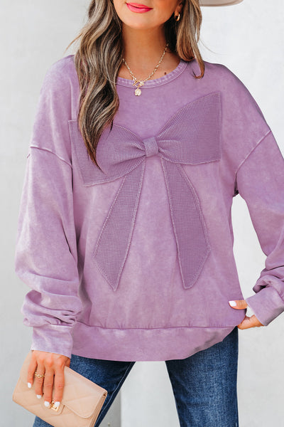 Cozy Women's Mineral Washed Sweatshirt in Soft Pastel Colors - Relaxed Fit for Effortless Style and All-Day Comfort