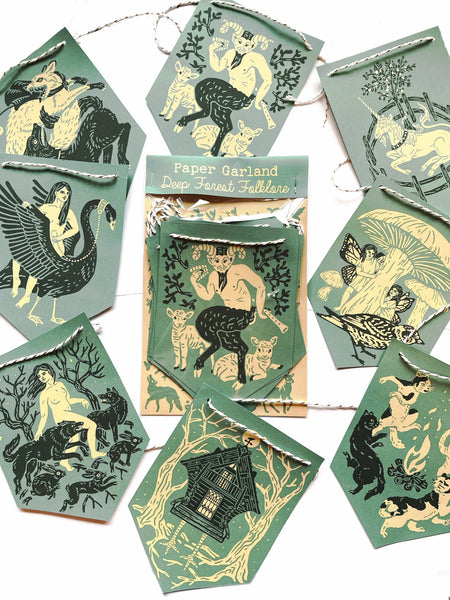 Deep Forest Folklore Paper Garland 