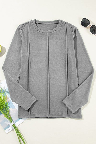 Stylish Women's Soft Cotton Exposed Seam Top - Casual Fit for Everyday Wear in Trendy Colors