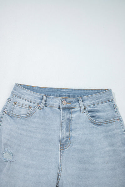 Classic Blue Distressed Skinny Jeans for Women - Trendy, Comfortable Everyday Style with a Flattering Fit
