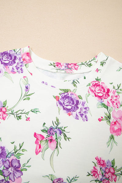Stylish Women's Floral Lounge Set - Comfortable Relaxed Fit for Home Relaxation or Casual Outings