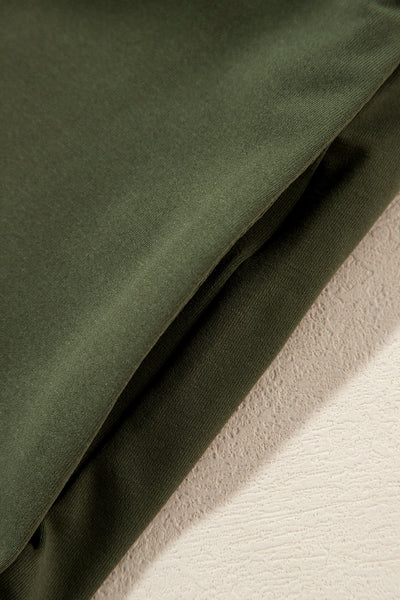 Vineyard Green Contrast Trim Tee and Shorts Set