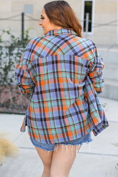Stylish Plus Size Women's Plaid Shirt - Comfortable Casual Top for Effortless Everyday Style and Perfect Fit