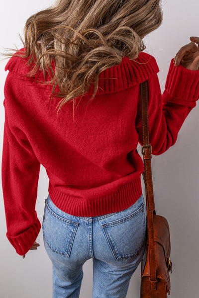 elegant women's red sweater - cozy knit top for effortless style and comfort, perfect for dressy occasions made for easy styling and wardrobe with